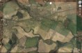 Prekrytie výseku z googleearth v súčasnosti a mapy Čeklísa z 19. storočia